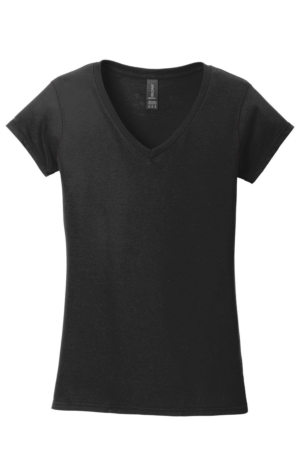 Gildan Softstyle® Ladies 64V00L Fit V-Neck T-Shirt Ad Small / Black