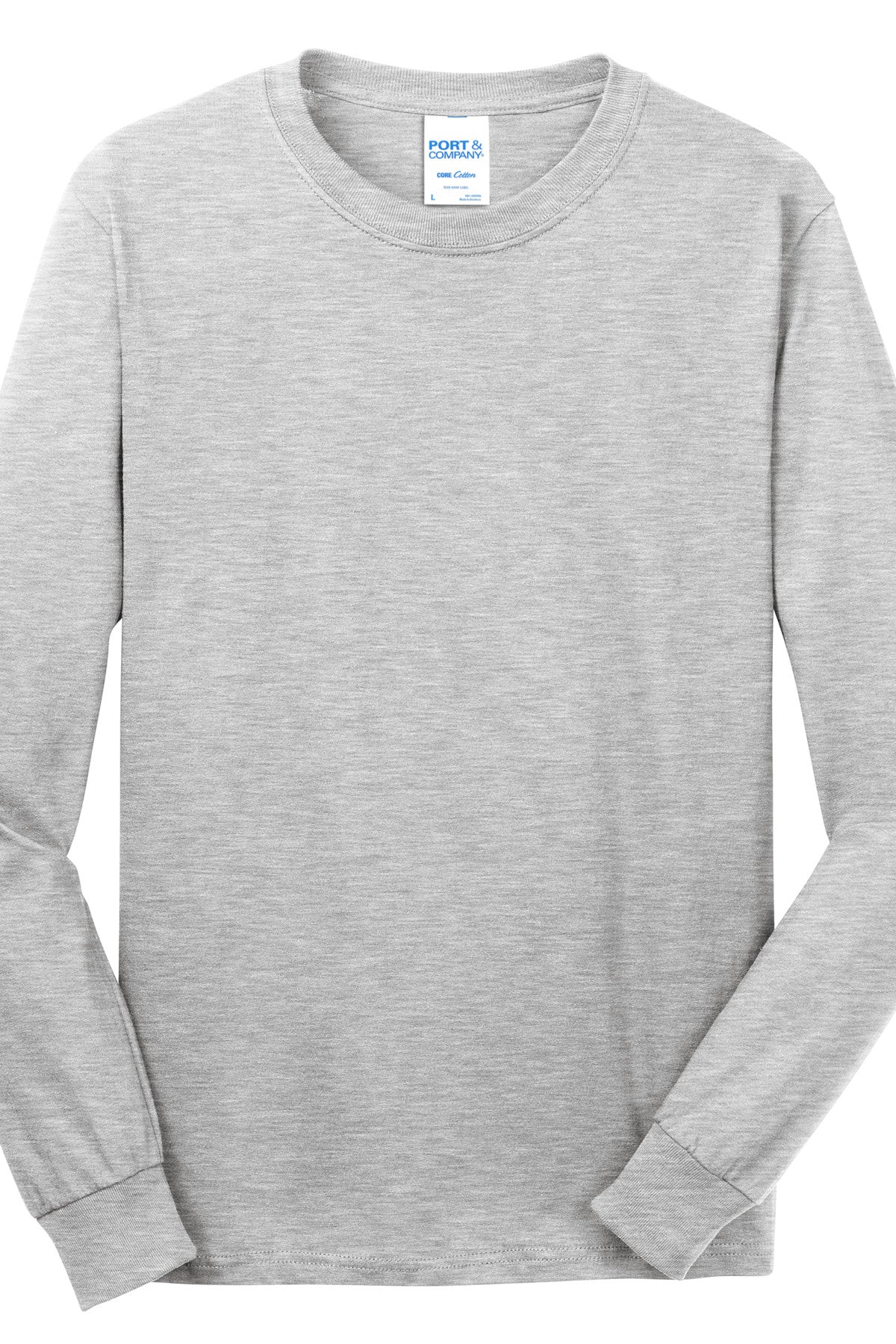 Port & Company® Pc54Ls Long Sleeve Cotton T-Shirt Ad Small / Ash