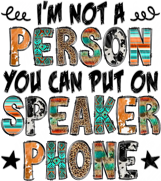 Humor Print 127 -Person Speaker Phone