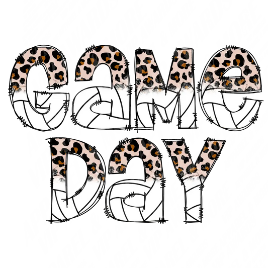 Volleyball Print 3 - Game Day Volleyball Leopard