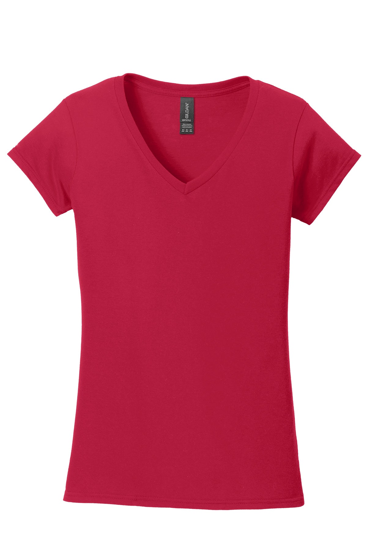 Gildan Softstyle® Ladies 64V00L Fit V-Neck T-Shirt Ad Small / Cherry Red