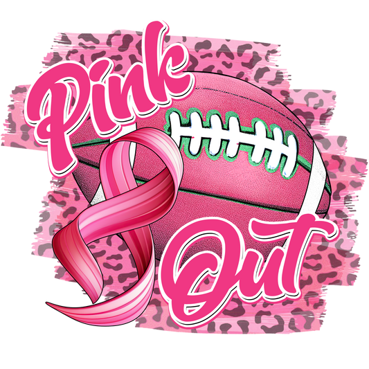 BREAST CANCER PRINT 10 - football pink Out