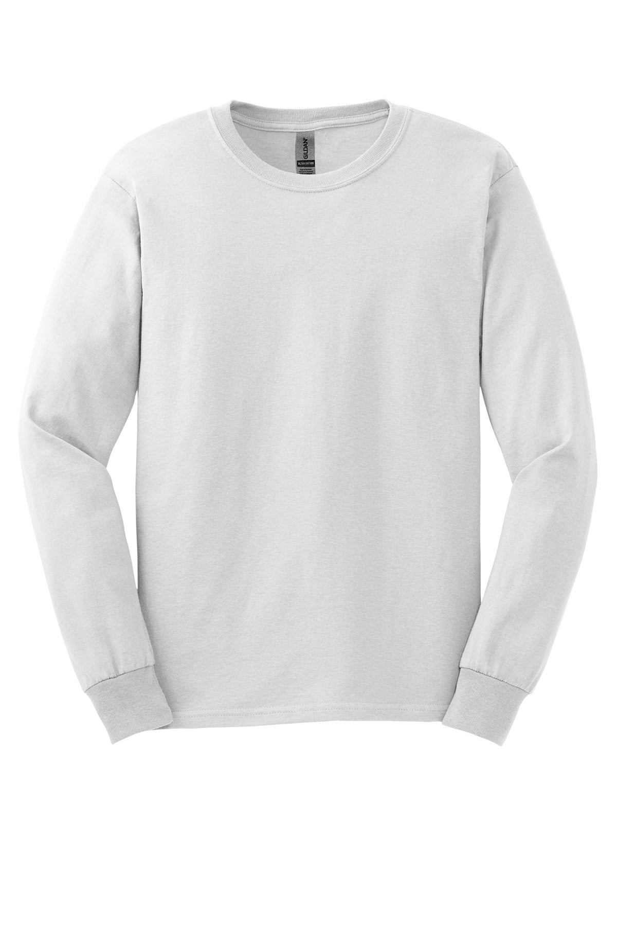 Gildan® Ultra G2400 Cotton® 100% Us Cotton Long Sleeve T-Shirt Ad Small / White