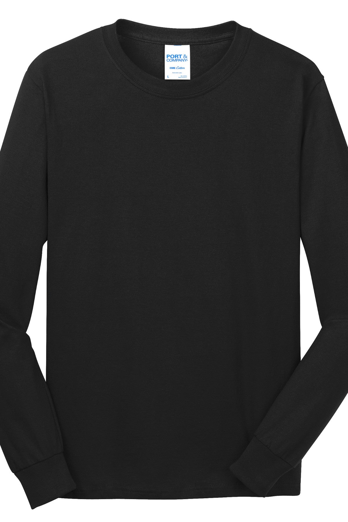 Port & Company® Pc54Ls Long Sleeve Cotton T-Shirt Ad Small / Jet Black