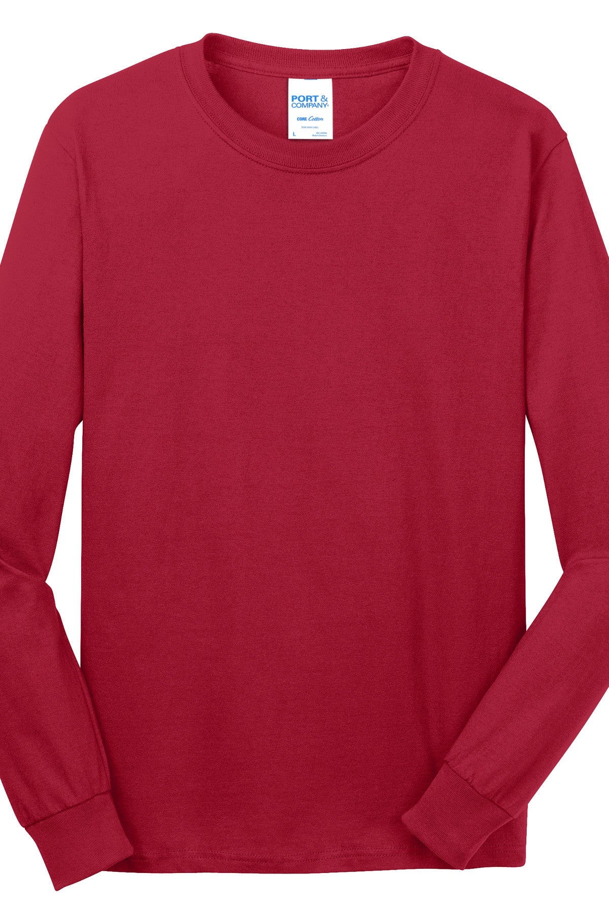 Port & Company® Pc54Ls Long Sleeve Cotton T-Shirt Ad Small / Red