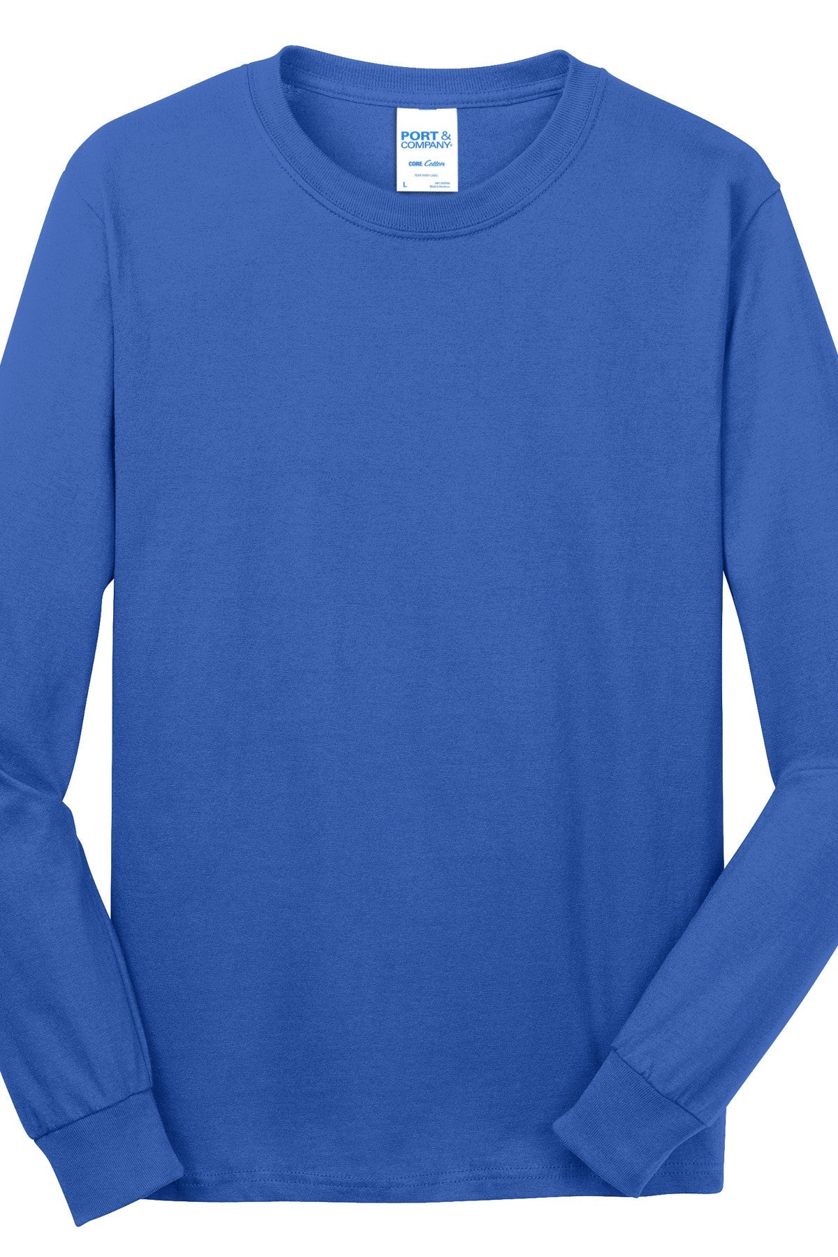 Port & Company® Pc54Ls Long Sleeve Cotton T-Shirt Ad Small / Royal