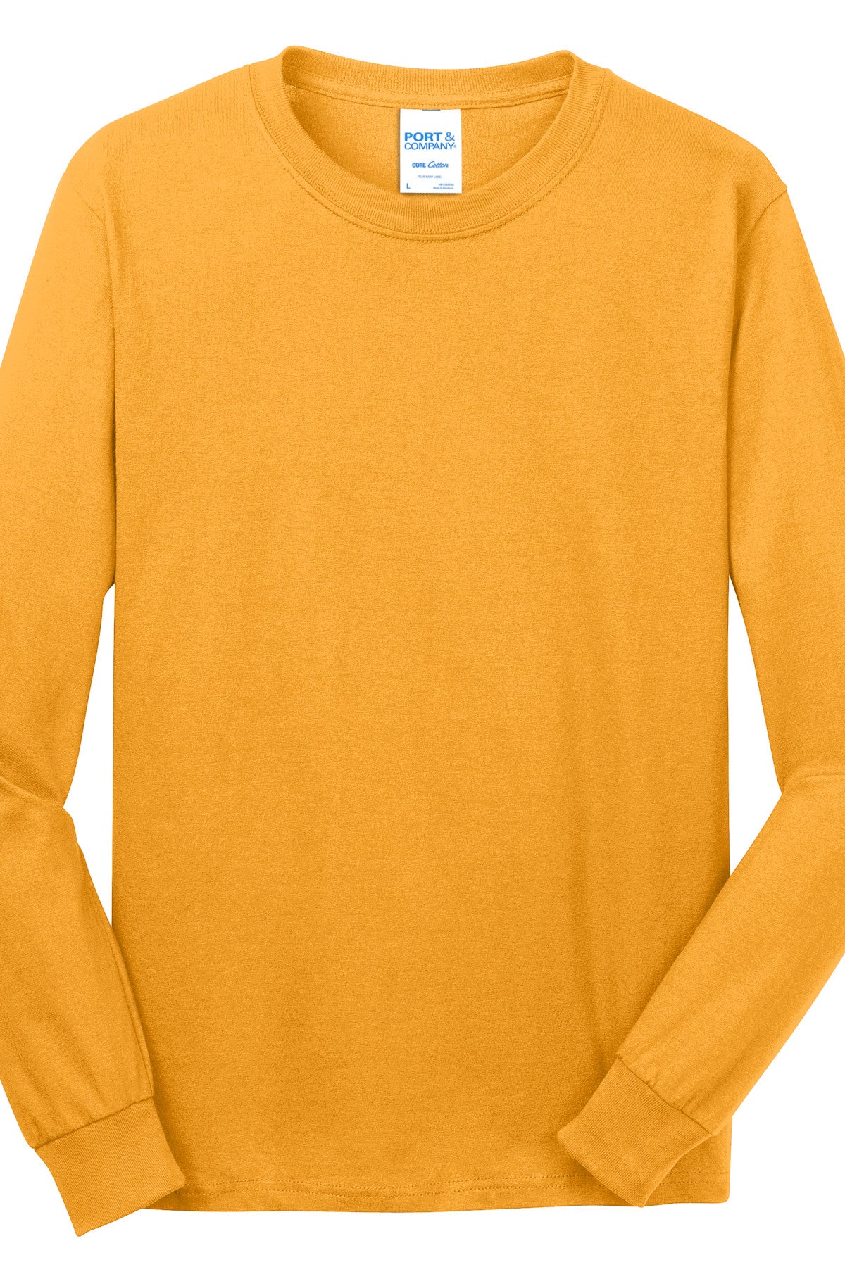 Port & Company® Pc54Ls Long Sleeve Cotton T-Shirt Ad Small / Gold