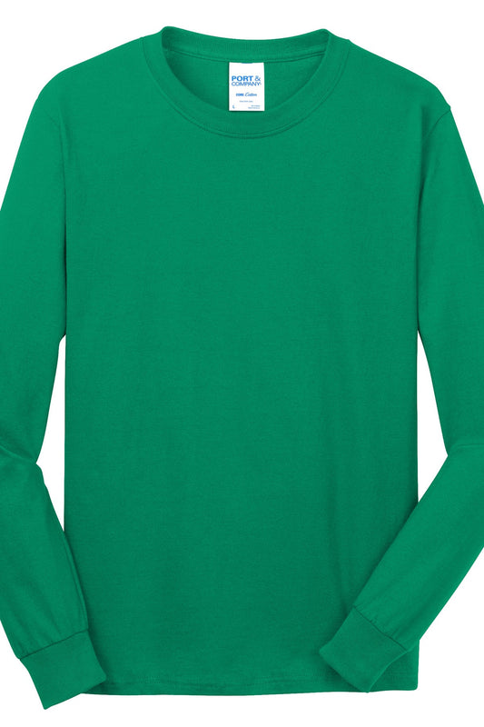 Port & Company® Pc54Ls Long Sleeve Cotton T-Shirt Ad Small / Kelly