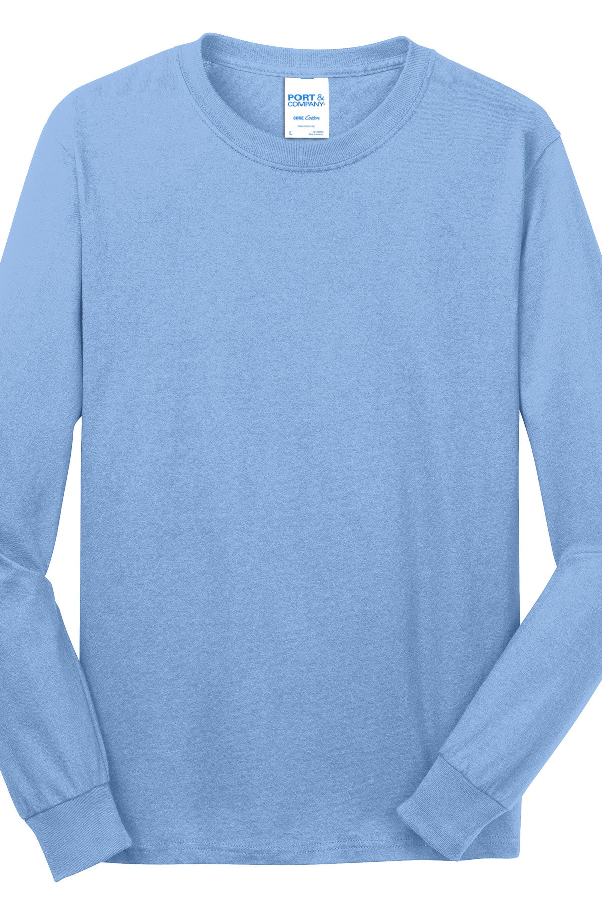 Port & Company® Pc54Ls Long Sleeve Cotton T-Shirt Ad Small / Light Blue