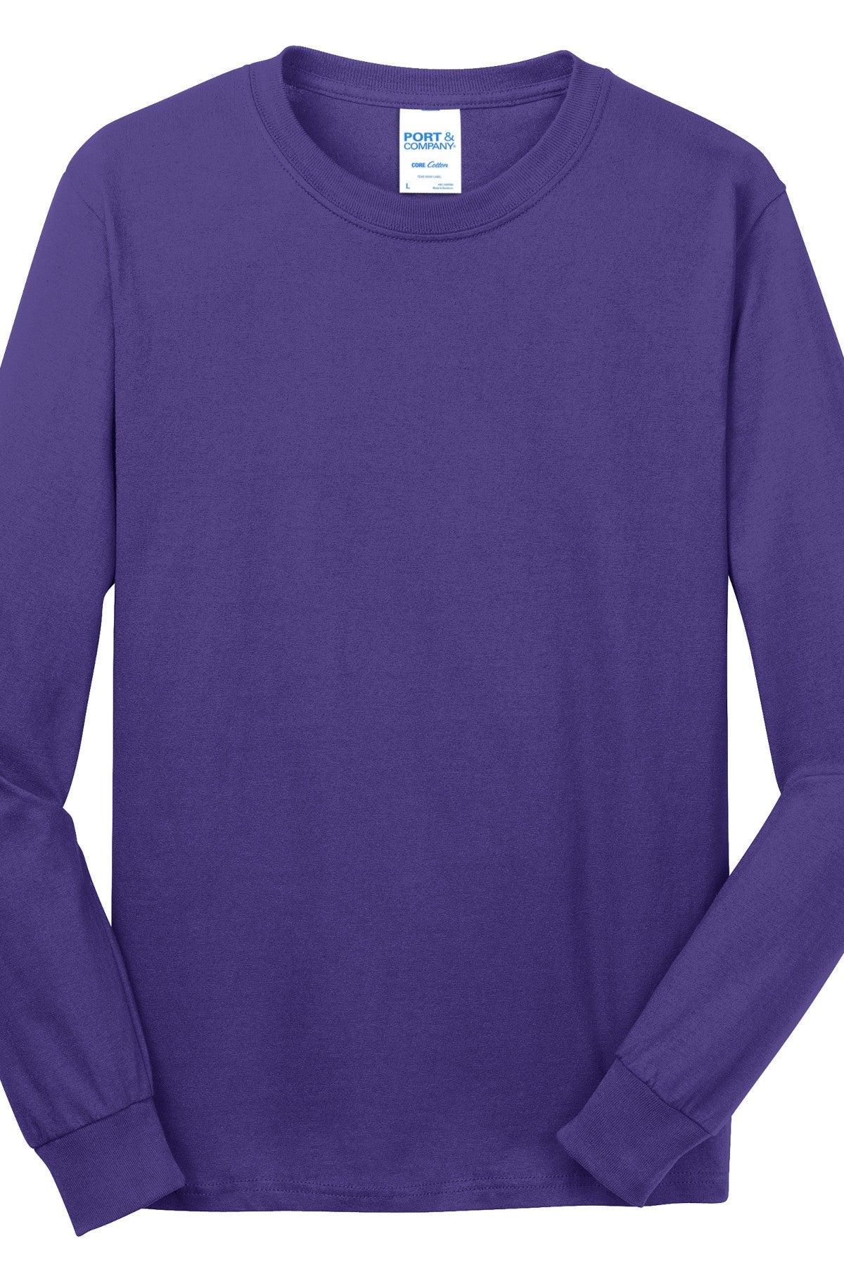 Port & Company® Pc54Ls Long Sleeve Cotton T-Shirt Ad Small / Purple