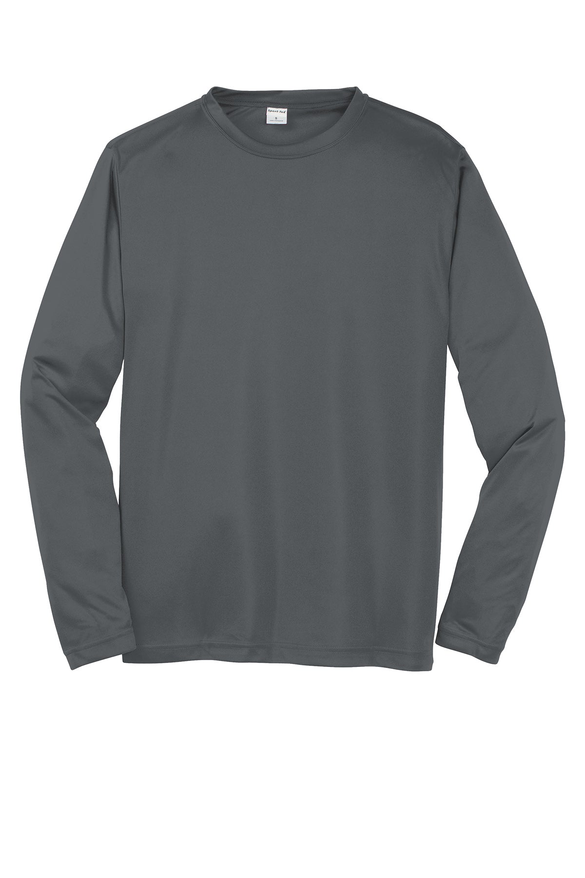 Sport-Tek St350Ls Polyester Adult Long Sleeve T-Shirt Ad Small / Iron Gray