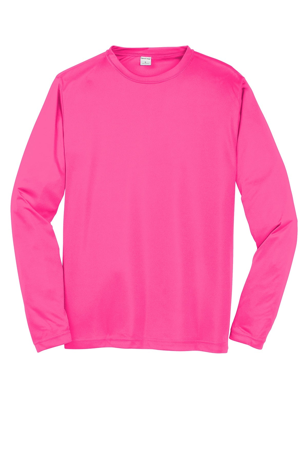 Sport-Tek St350Ls Polyester Adult Long Sleeve T-Shirt Ad Small / Neon Pink