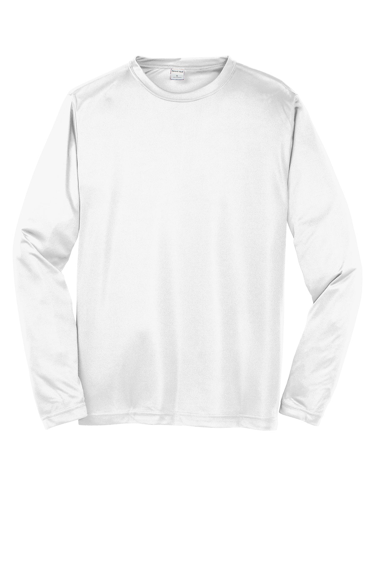 Sport-Tek St350Ls Polyester Adult Long Sleeve T-Shirt Ad Small / White