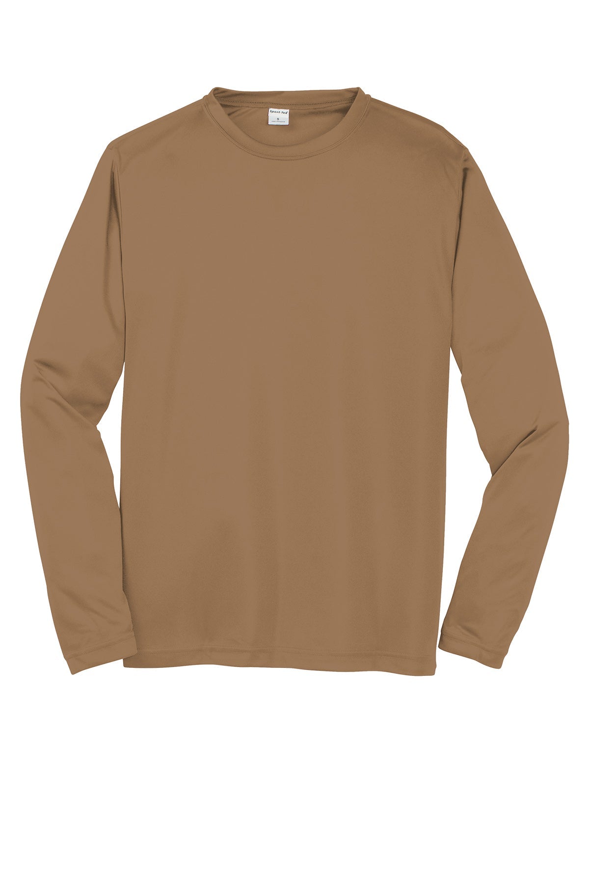 Sport-Tek St350Ls Polyester Adult Long Sleeve T-Shirt Ad Small / Woodland Brown