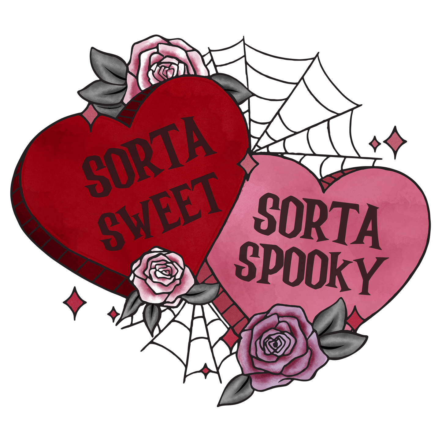 VALENTINE'S DAY PRINT 224 - Sorta sweet sorta spooky