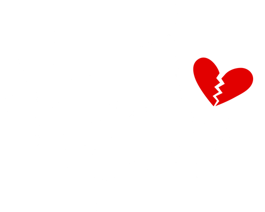 VALENTINE'S DAY PRINT 83 - Heart Breaker (white)