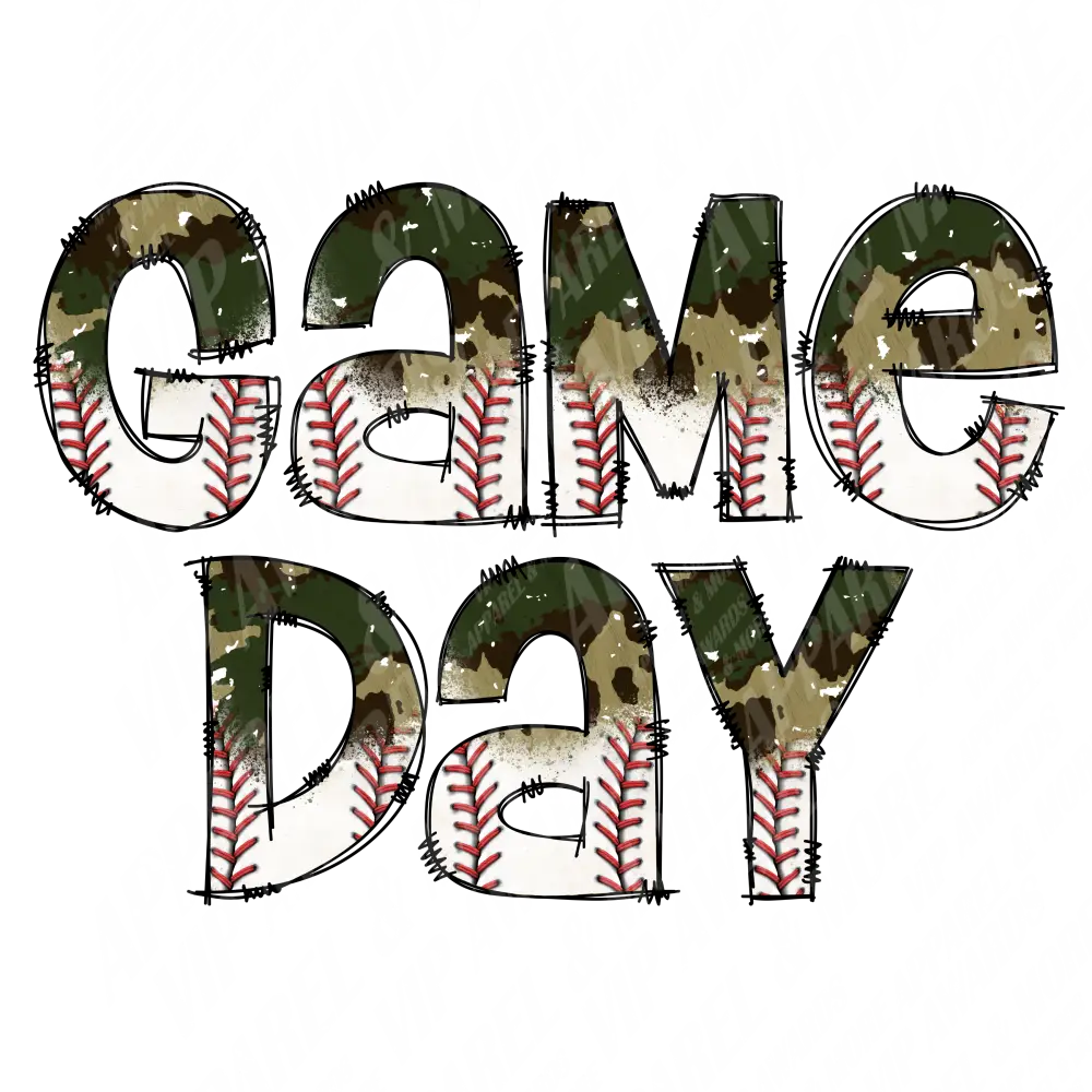 Baseball Print 3 -Game Day Baseball Camo