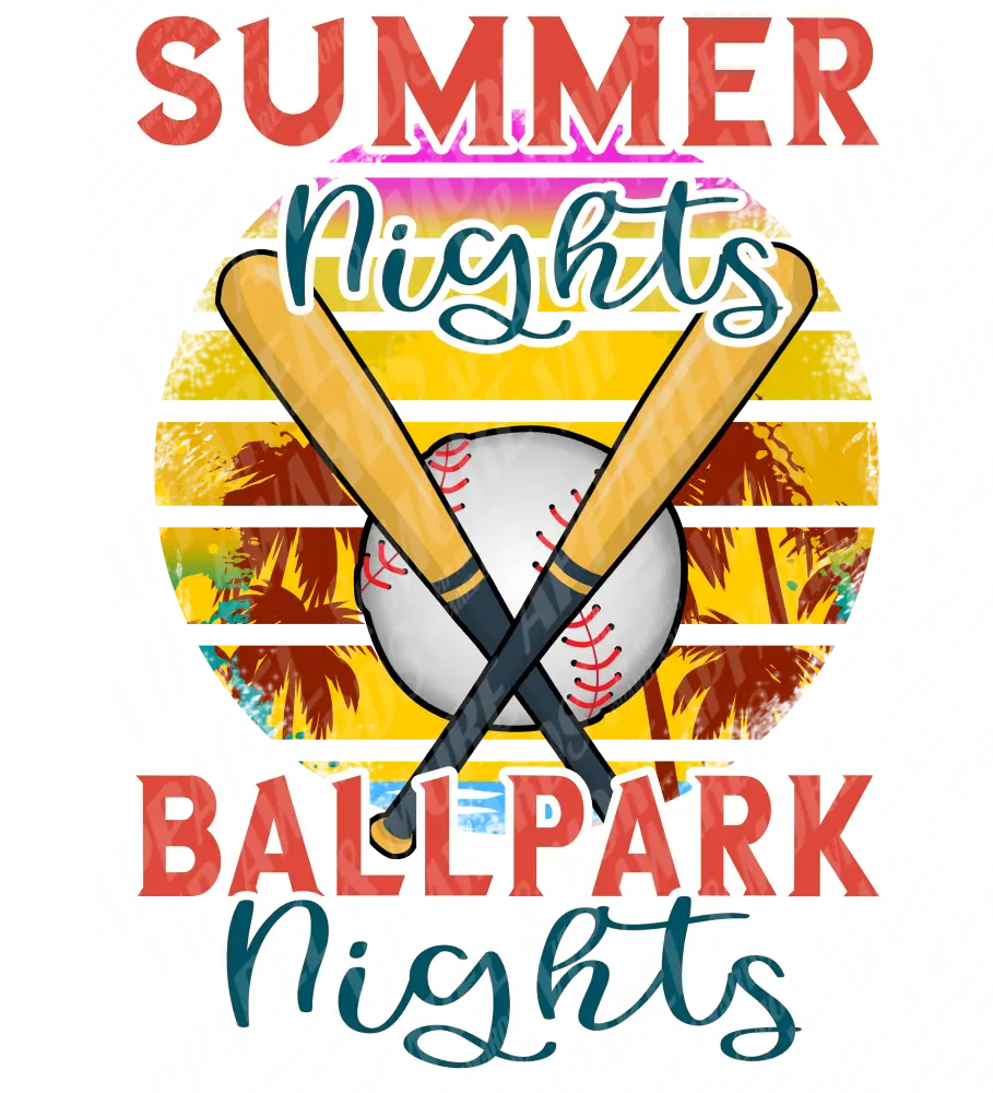 Baseball Print 34 - Summer Nights