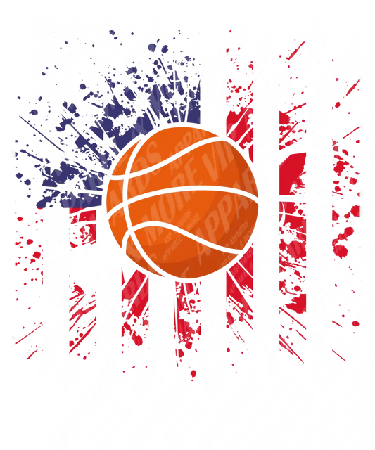 Basketball Print 5 - Basketball With Usa Flag 2