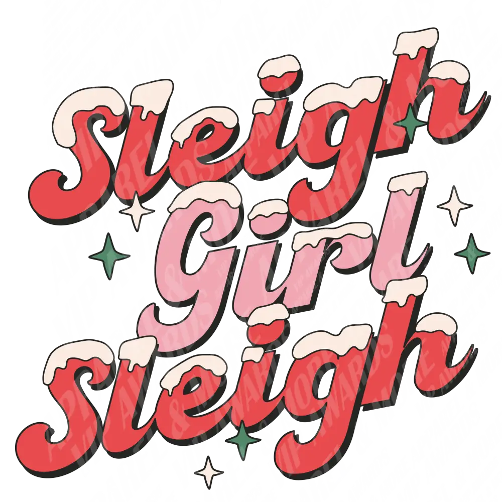 Christmas Print 1-Sleigh Girl