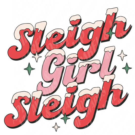 Christmas Print 1-Sleigh Girl