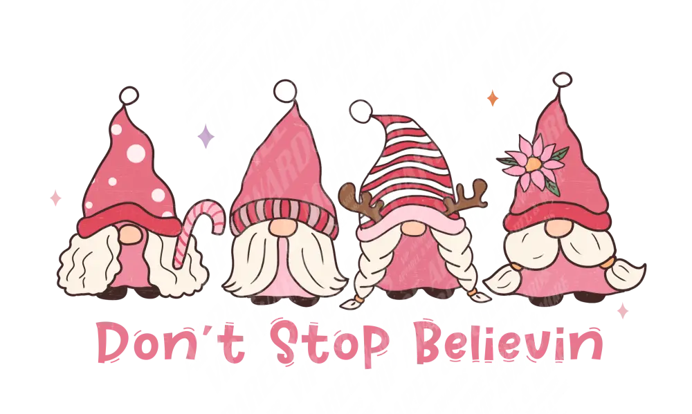 Christmas Print 270 - Pink Gnomes