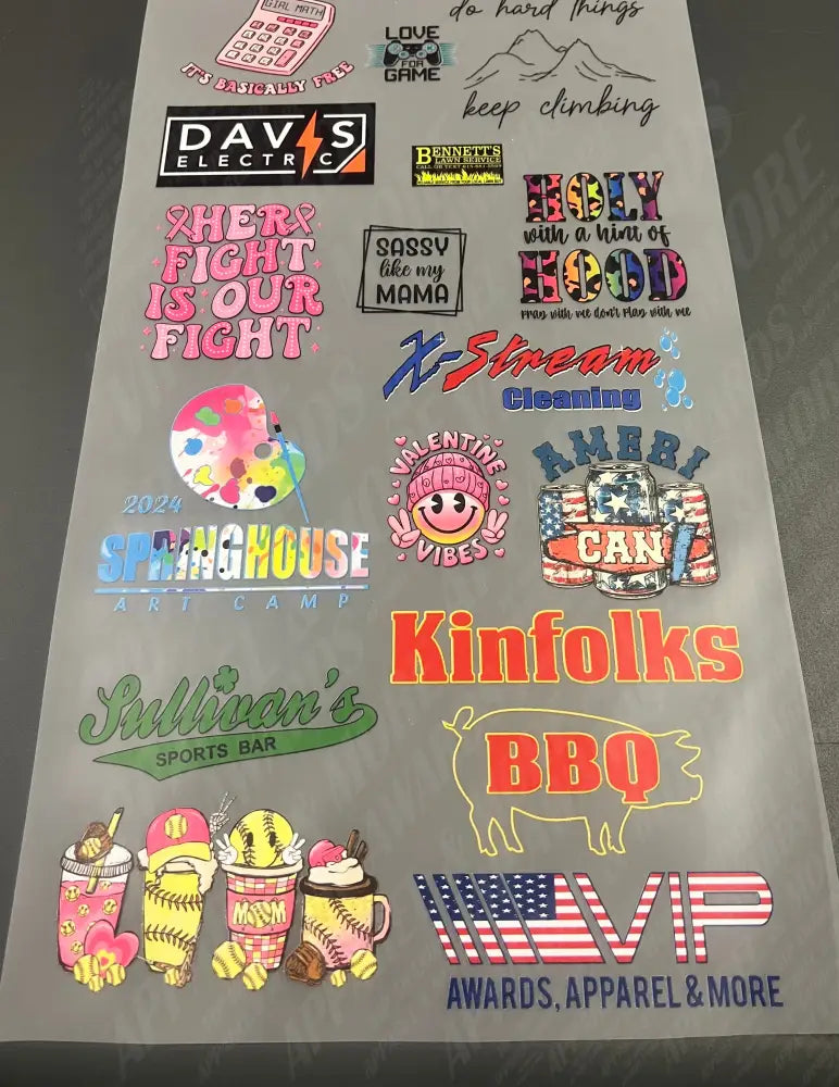 Customized Gang Sheet (22’’ Wide)