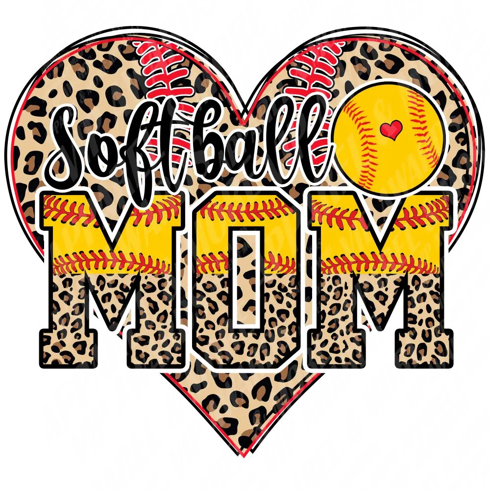 Softball Print 64 - 01-04-H.anh Softball Mom Heart